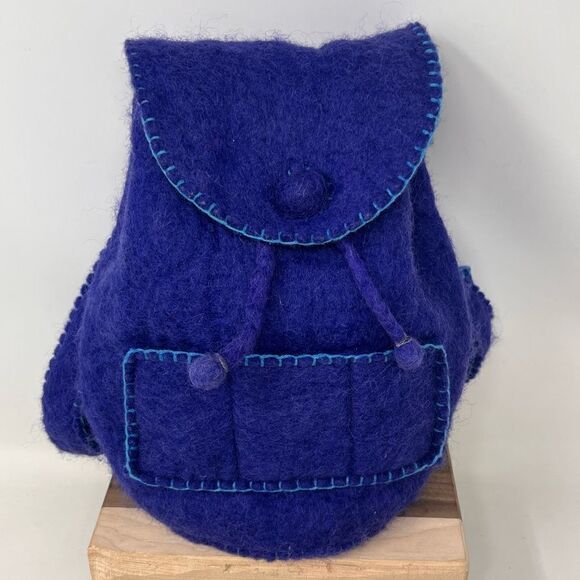 Wool Handmade Mini Backpack - Picture 1 of 9